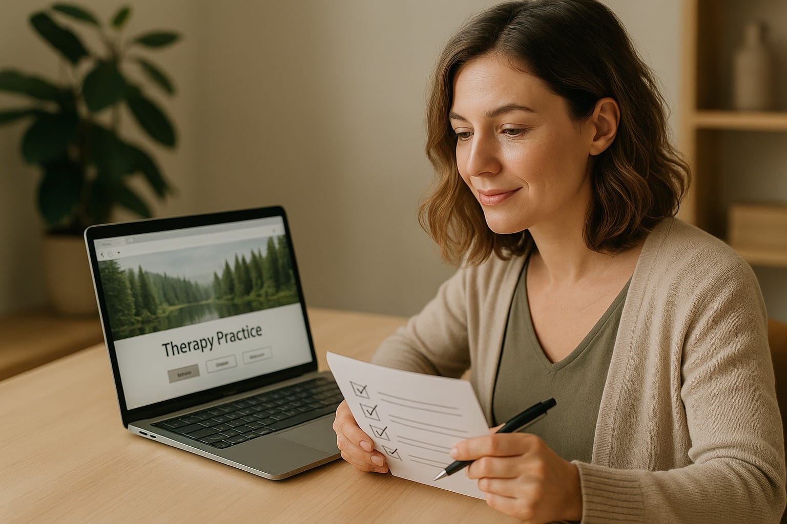 website checklist therapy practice featured