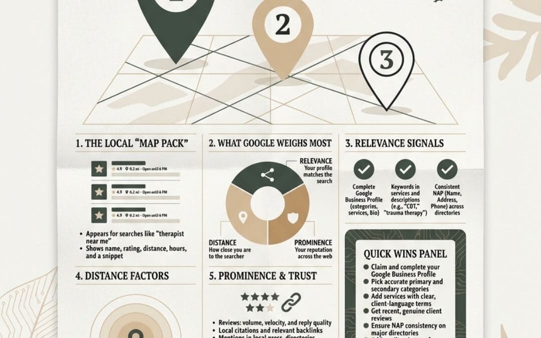 Local SEO for Therapists: How Does Google Decide Who to Show First?
